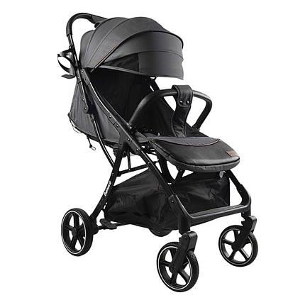 Коляска прогулянкова дитяча JOY Geneva (підсклянник, телескопічна ручка) GN-53277 Темно-сіра, фото 1