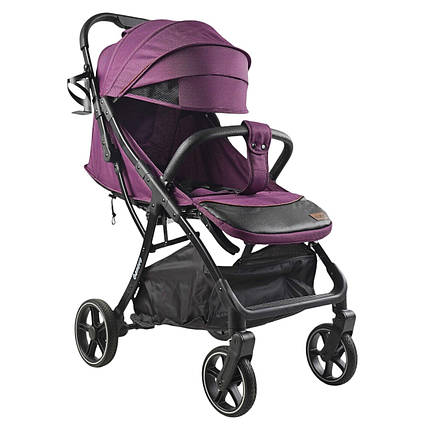 Коляска прогулянкова дитяча JOY Geneva (підсклянник, телескопічна ручка) GN-42285 Фіолетова, фото 1