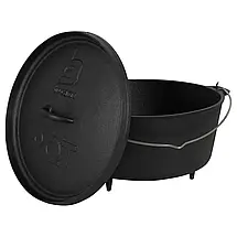 Казан Bo-Camp Dutch Oven Cast Iron 31 cm/7.1 L | Чавунний підвісний казанок з кришкою для приготування їжі на вогні, фото 2