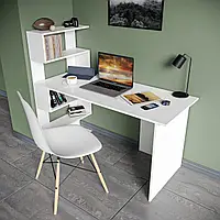 Стіл MTL 10 комп'ютерний офісний з поличками Білий Ш. 1416 мм В.1224 мм Г. 600 мм