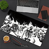 Великий килимок для миші з дизайном танцюючих скелетів, розмір 60/30, фото 2