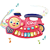 Розвиваюча іграшка Інтерактивне піаніно з підсвічуванням Дитячий музичний інструмент Паровозик м'які клавіші, фото 4