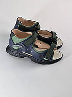 Дитячі підліткові ортопедичні сандалії на липучках з фіксуючим задником 38 розмір, фото 2