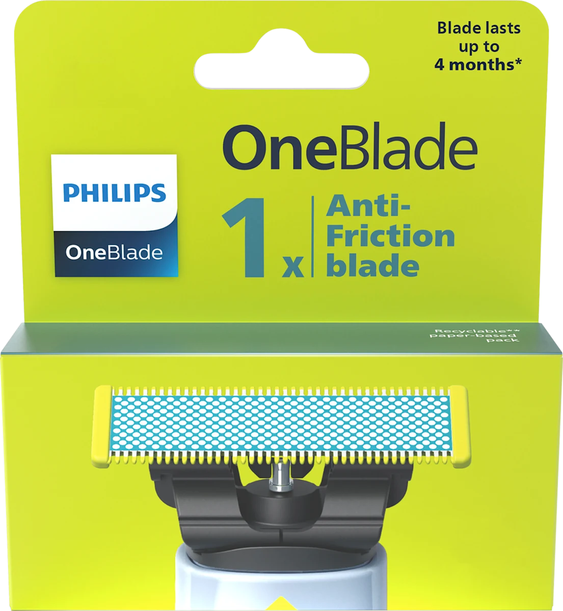 Змінне лезо Philips OneBlade QP215/50 з антифрикційним покриттям (1 шт.) 02774