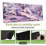 Великий килимок для миші з дизайном дівчини аніме у квітучих сакурах, розмір 60/30, фото 2