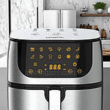 Гриль-фритюрниця без олії LumaBella 2000 Вт аерофритюрниця 10 л мультипіч сенсорна з таймером до 60 хв, фото 3
