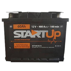 Автомобільний акумулятор Start UP (завод Westa) 60 Ah 480 А плюс праворуч (-/+)
