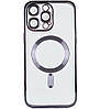 Силіконовий чохол для iPhone 14 Pro - Fibra Chrome with Magnetic, Black, фото 2