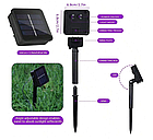 Вулична світлодіодна гірлянда SunLamp Solar 7 метрів 50 LED на сонячній батареї "Молочні кулі", фото 2