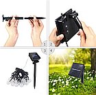 Вулична світлодіодна гірлянда SunLamp Solar 7 метрів 50 LED на сонячній батареї "Молочні кулі", фото 3