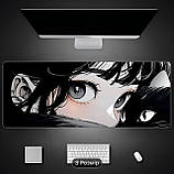 Килимок для миші з дизайном аніме дівчини з темними очима , розмір 80/30, фото 3