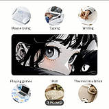 Килимок для миші з дизайном аніме дівчини з темними очима , розмір 80/30, фото 4