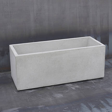 Клумба бетонна Лісабон XL 40x100x40 см, вулична садова, фото 1