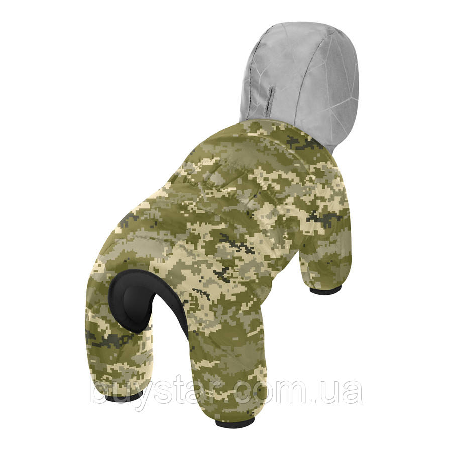 Комбінезон для собак WAUDOG Clothes, малюнок "Мілітарі", L55, В 77-79 см, С 47-50 см, фото 1