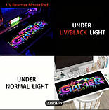 Килимок для миші з дизайном кольорового напису GAMER , розмір 80/30, фото 2