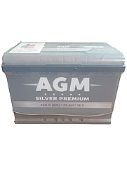 Автомобільний акумулятор AGM Silver Premium (-/+) 12V 74Ah (720A) Euro