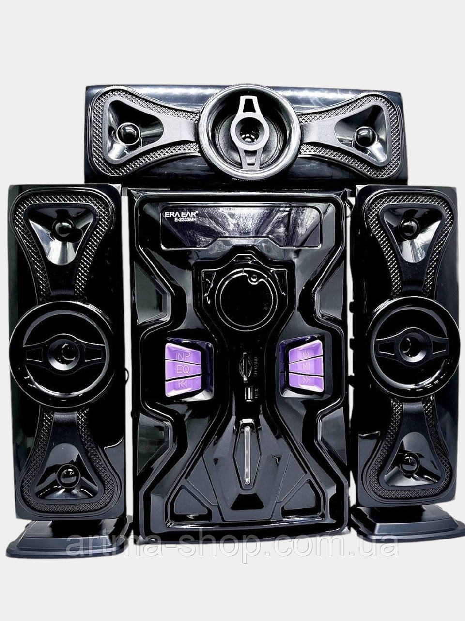 Акустична система 3.1 DJACK ERA EAR Комплект акустики, Потужність 60 ватів Bluetooth FM-радіо USB Чорний