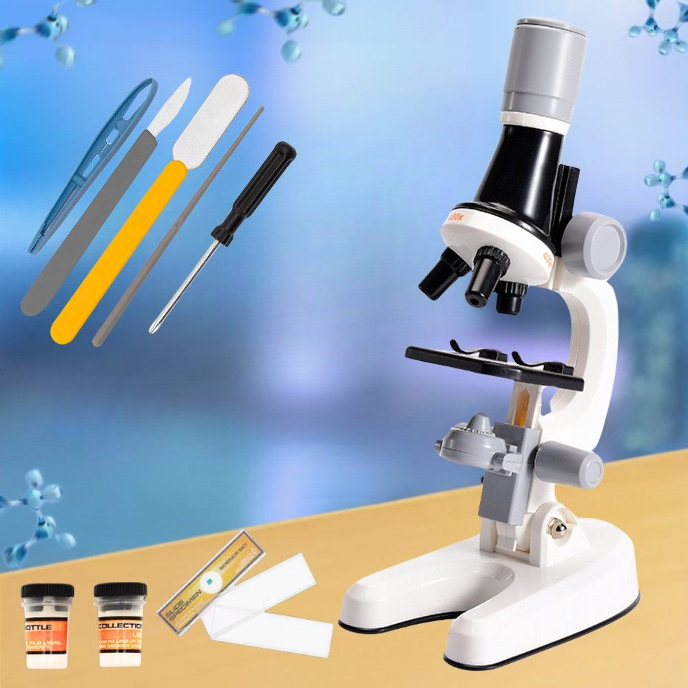 Дитячий оптичний мікроскоп Scientific Microscope 3 рівня збільшення та підсвічування Набір юного дослідника