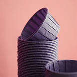 Форма паперова для випічки з бортиком посилена №515 фіолетова 50х35 мм, 24 шт, фото 2