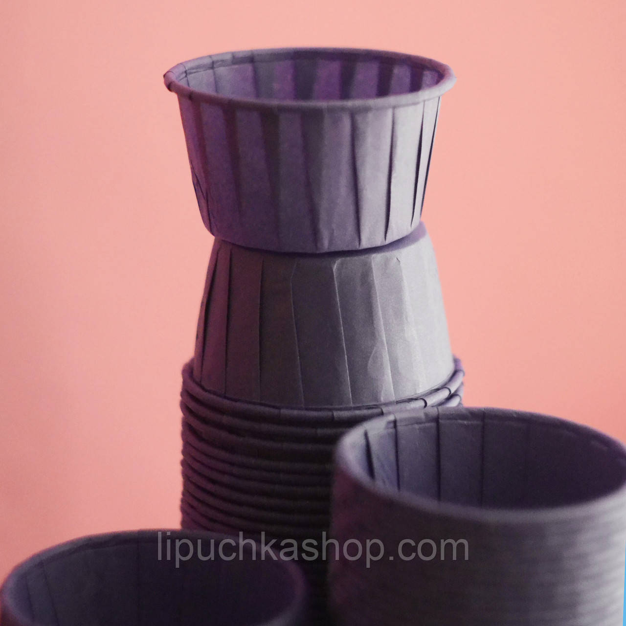 Форма паперова для випічки з бортиком посилена №515 фіолетова 50х35 мм, 24 шт, фото 1