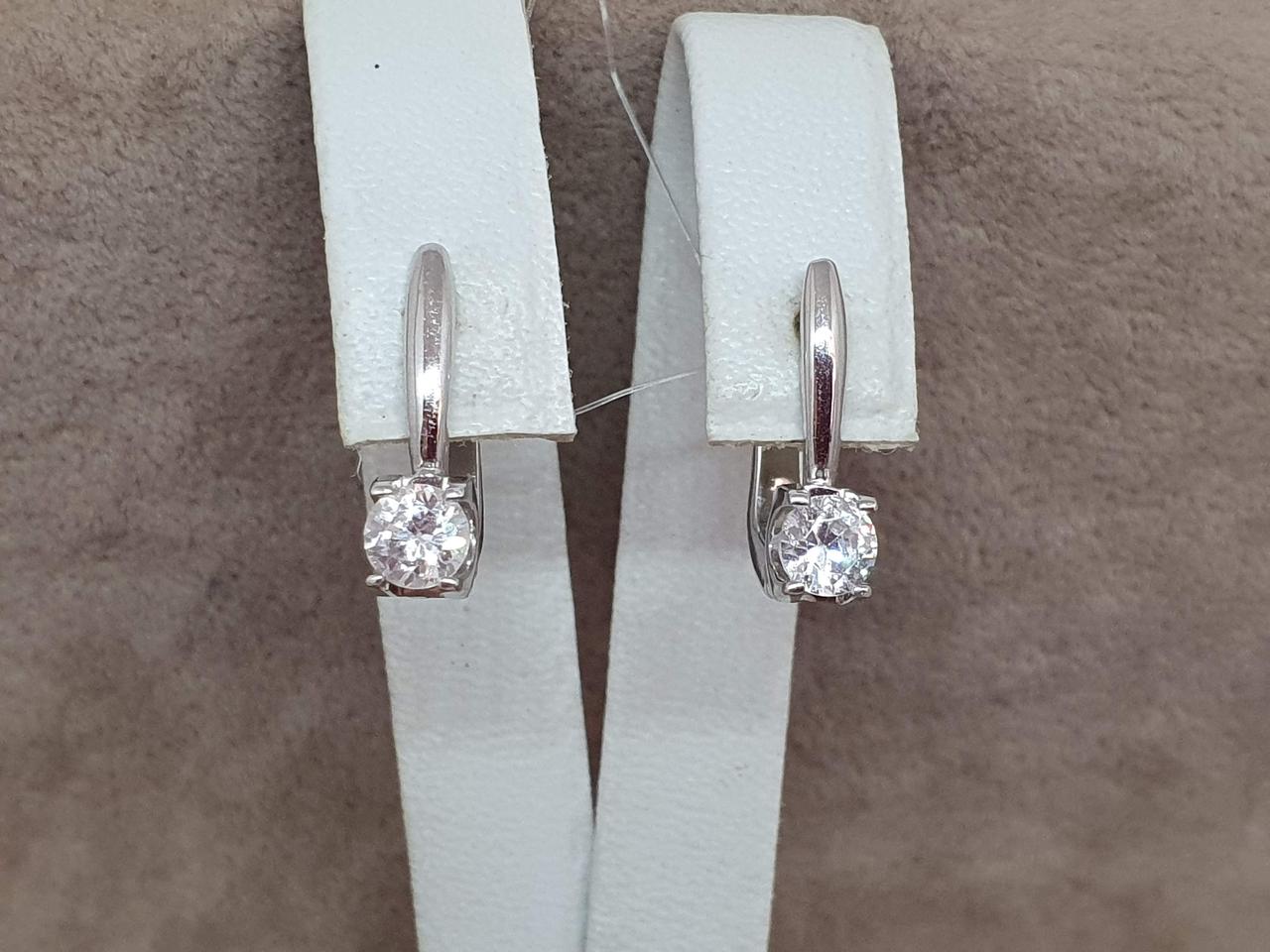 Золоті сережки з фіанітами. 50200688Б