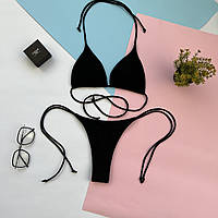 Бікіні купальник трикутниками на зав'язках  Жіночий купальник бразильяно