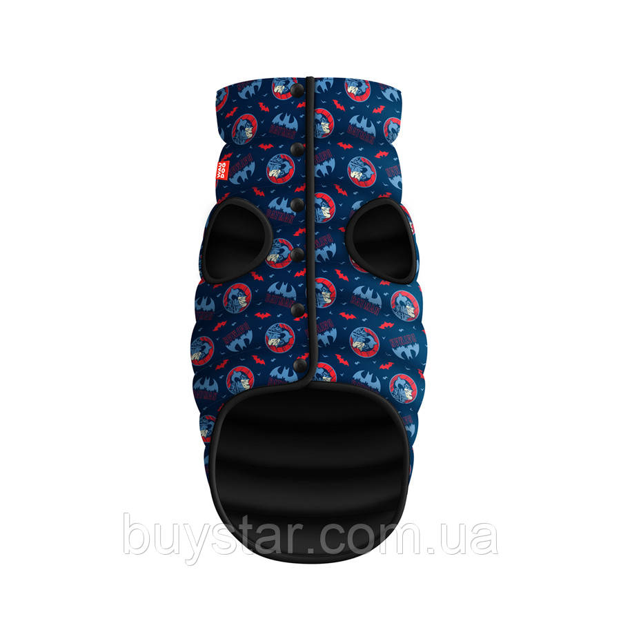 Курточка для собак WAUDOG Clothes з малюнком "Бетмен червоно-блакитний", L65, В 87-90 см, С 60-65 см, фото 1