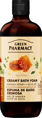 Крем-піна для ванни Green Pharmacy мед манука та оливкова олія 500 мл