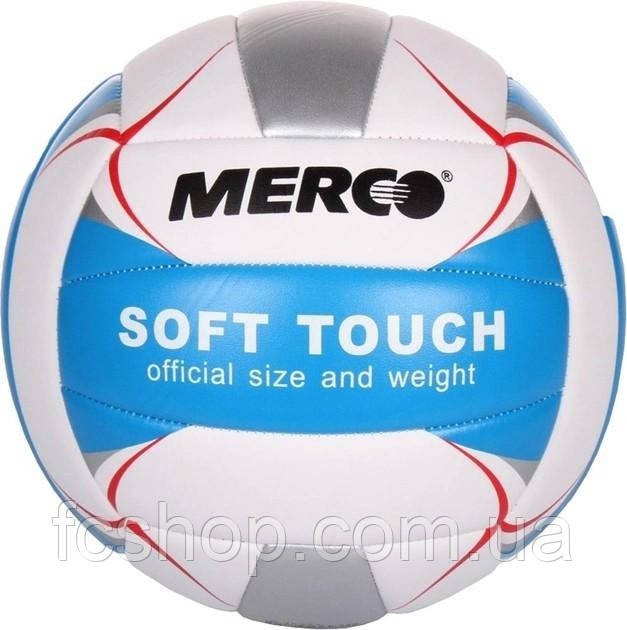 Волейбольний м'яч Merco Soft Touch M36931, Блакитний, Розмір (EU) — 5, фото 1