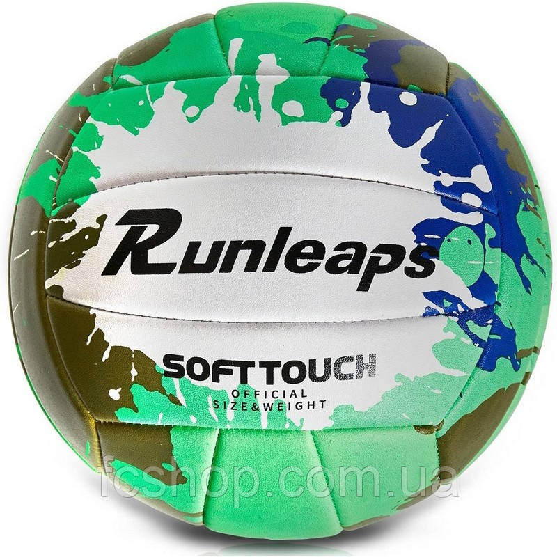 Волейбольний м'яч Runleaps Green Blue Runleaps GB, Зелений, Розмір (EU) — 5, фото 1