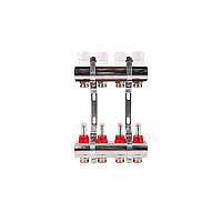 Колектор з витратомірами SD Plus 1" 4 виходи SDO235W4