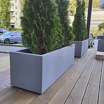 Квітник бетонний Лісабон 2XL 40x120x40 см, вуличний садовий, фото 3