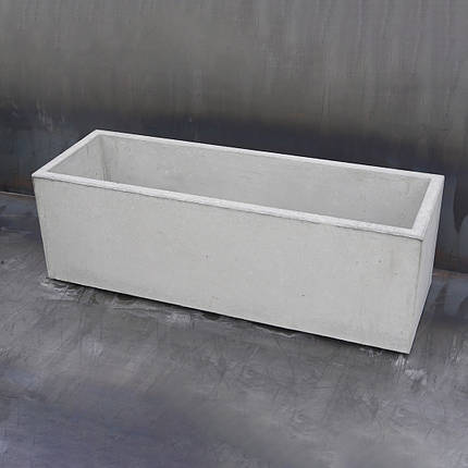 Квітник бетонний Лісабон 2XL 40x120x40 см, вуличний садовий, фото 1
