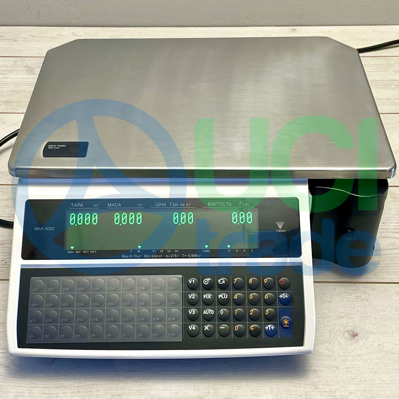 Digi SM100 Plus B - K15 Ваги вживані (стан нових) з друком етикетки ethernet