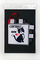 М`яка книга-пищалка Contrast book CAT, 0+ міс. / КНИЖКИЙ ХМАРОМОС