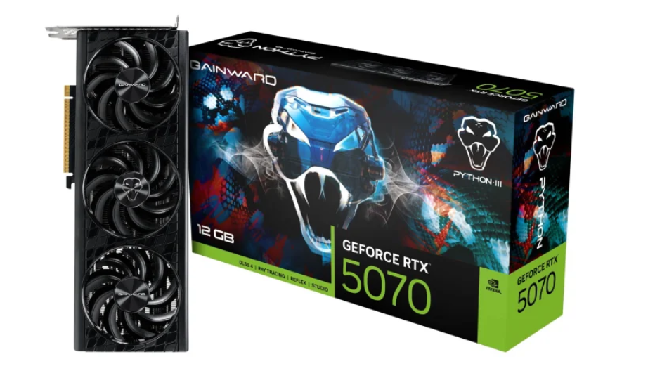 Відеокарта Gainward GeForce RTX 5070 Python III 12GB GDDR7 DLSS4 (NE75070019K9-GB2050T)