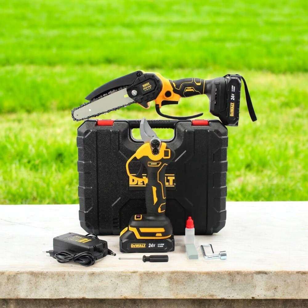 Акумуляторний набір 2в1 DeWalt Комплект Пила 15 см DCM150N + Гілкоріз DCMPP540P1 Деволт Мініпила і секатор