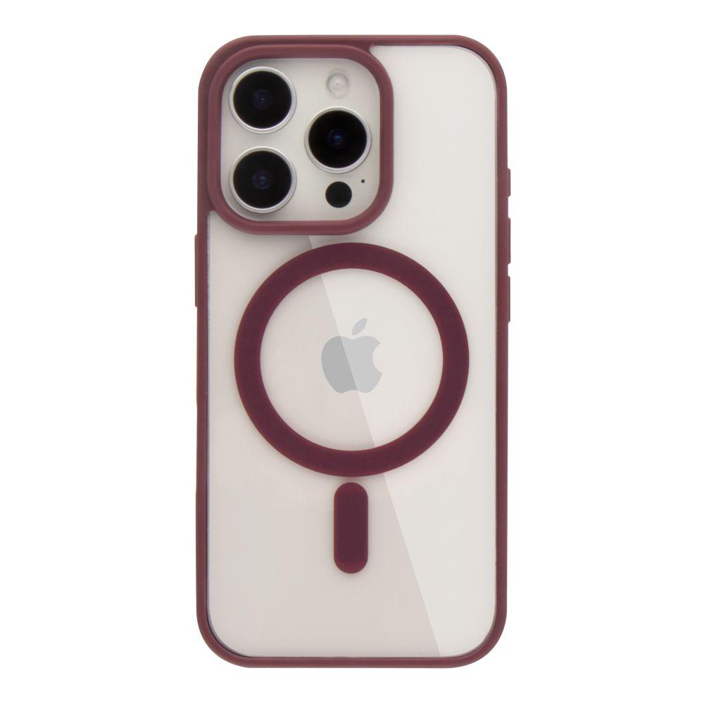 Чохол NEW TPU Color with Magsafe для iPhone 16 Pro Колір Wine Red