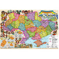 Карта України ілюстрована, М1:2 200 000, 65*45 см, картон / ІПТ