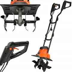 Культиватор електричний, електрична фреза-культиватор 1700 Вт DEMON M83248 ширина 36 см, глибина 13 см, садова фреза для ґрунту