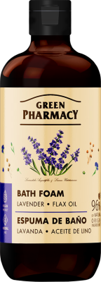 Піна для ванни лаванда та олія льону Green Pharmacy 500 мл
