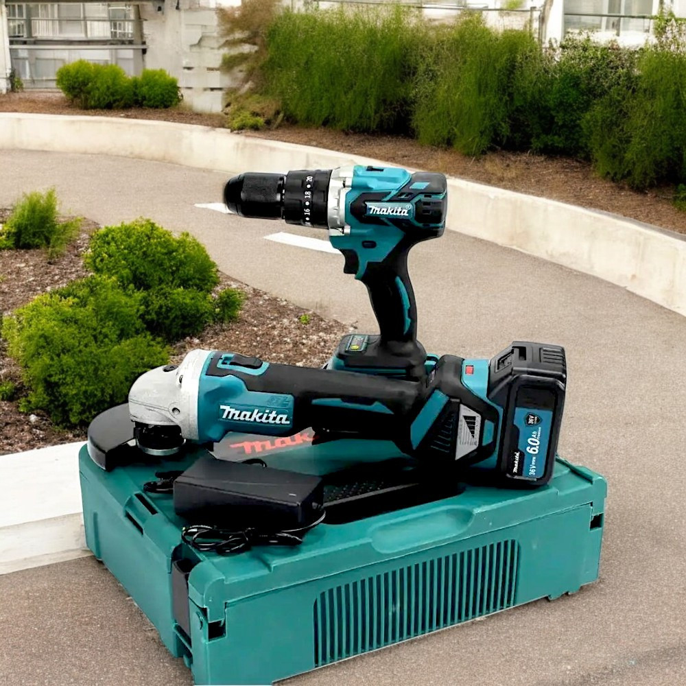 Комплект 2в1 Makita 36V Набір Шурупокрут DTW485 Болгарка 9237CB Макіта набір акумуляторних інструментів 2в1