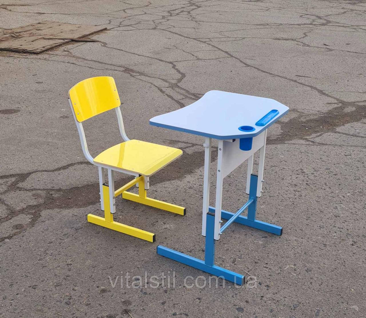 Комплект парта+стул "УНІКУМ" 3-5 р.гр., ГФ, hpl, фото 1