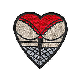 Вишитий шеврон патч Серце Спокуси на липучці