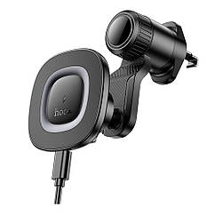 Автотримач Hoco HW30 4.5-7.0 inch Magnetic Ring Wireless 15W Колір Чорний