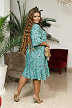 Літнє легке плаття великих розмірів зі штапелю з квітковим принтом (р.50-60). Арт-4693/28, фото 9