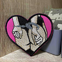 №481 Шеврон «серце 18 ➕ неподобство» 7*8 см