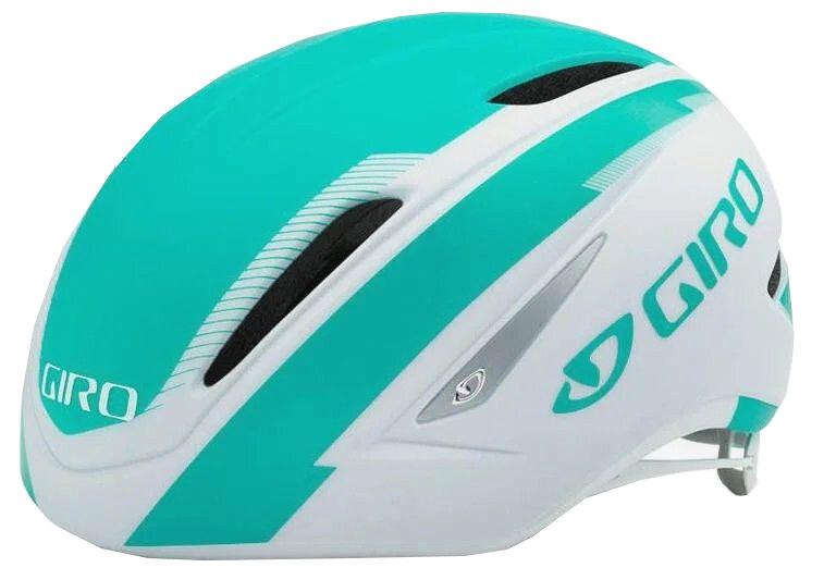 Велошлем Giro Air Attack мат.біл/бірюз M/55-59см (GT)