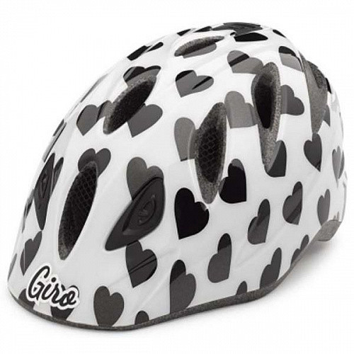 Велошлем Giro Rascal біл/чорн серця ML/50-54см (GT)