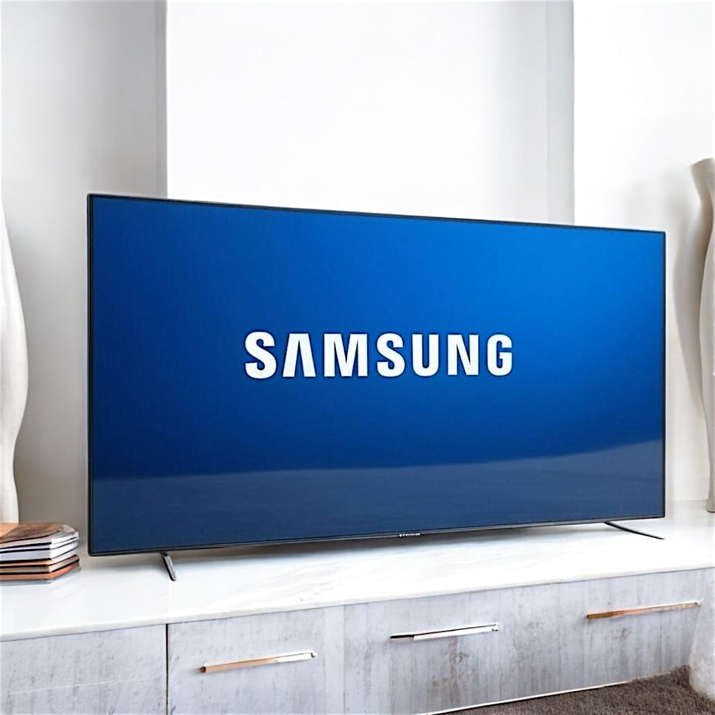Стильний телевізор Samsung 45 дюймів 4K UltraHD Smart-TV DVB-T2 DVB-C Android 14 Bluetooth Голосове управління